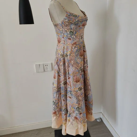 Zimmermann Rebellious style Tak mid-length floral print halter dress - Picture 3 of 11